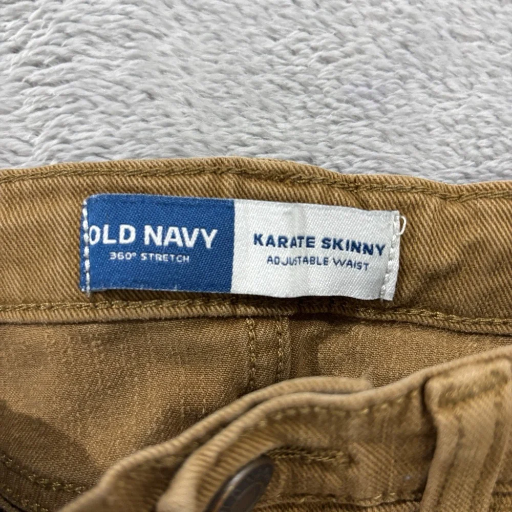 Old Navy Karate Skinny Jeans Boys 5T Adjustable Waist School Straight Leg Brown